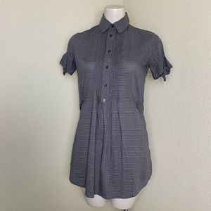 Anthropologie Grey Plaid Dress